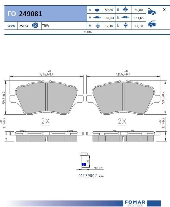 Brake Pad Set, disc brake